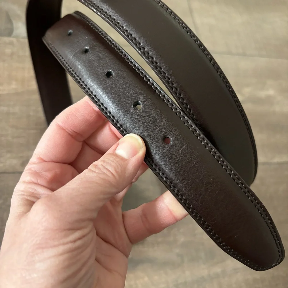 Florsheim Men's Dark Brown Leather Dress Belt Size 42